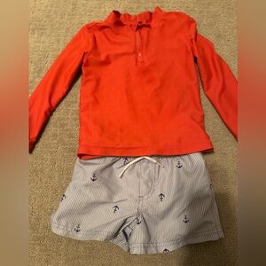 Carter's 2T Bathing Suit & Rash Guard Top